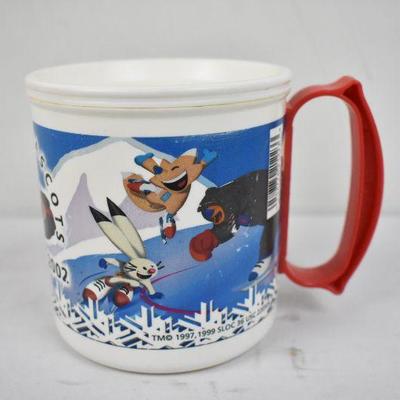 Official Mascots of the SLC 2002 Olympics, Plastic Mug 12 oz
