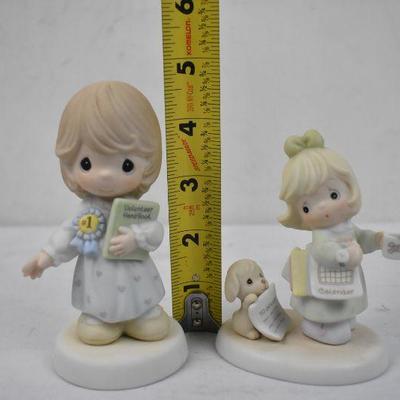 2 Precious Moments Statues, "Blessed Are They..." & "What Would I Do..." w/Box