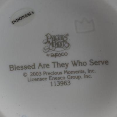 2 Precious Moments Statues, "Blessed Are They..." & "What Would I Do..." w/Box