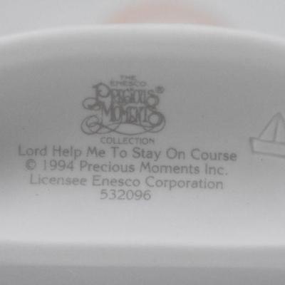 Precious Moments Statue "Lord Help Me To Stay On Course", With Box , 1994