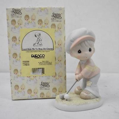 Precious Moments Statue "Lord Help Me To Stay On Course", With Box , 1994