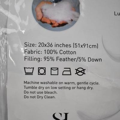 2 King Size Pillows: Down & Feather Natural Luxury