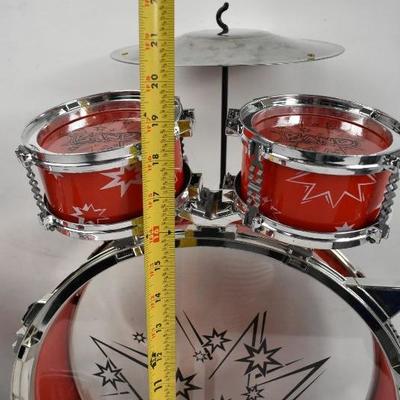 Toy Drum Set with Stool & One Drum Stick
