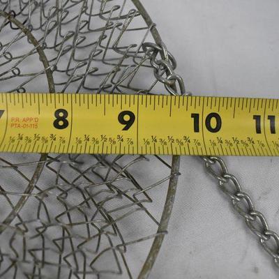 Metal Mesh Hanging Baskets, Approximately 3 Feet