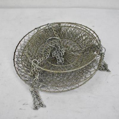 Metal Mesh Hanging Baskets, Approximately 3 Feet