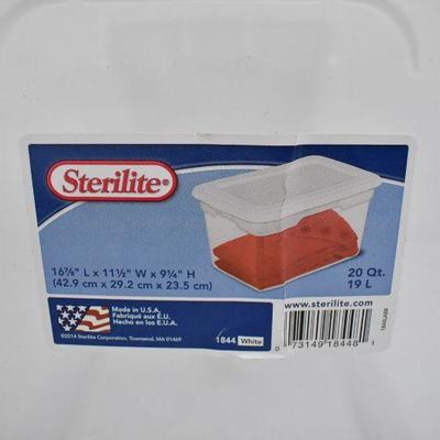 4 Storage Totes: 2 With Lids, 2 WITHOUT Lids