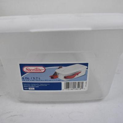 4 Storage Totes: 2 With Lids, 2 WITHOUT Lids