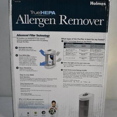 Holmes Allergen Remover Air Purifier Mini-Tower w/ True HEPA Filter, Three Speed