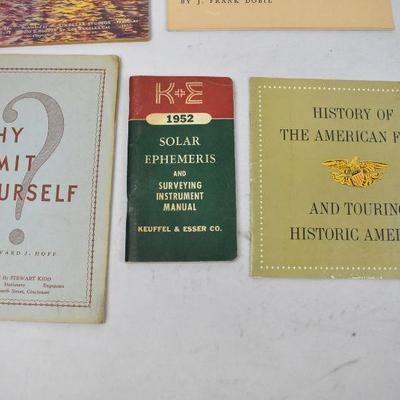 10 Various Pamphlets & Booklets: Solar Ephemeris -to- Plastic Surgery - Vintage