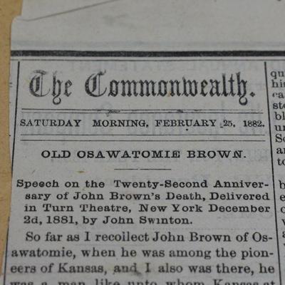 1859 Newspaper Clippings (Pre Civil War) - Antique