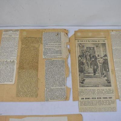 1859 Newspaper Clippings (Pre Civil War) - Antique