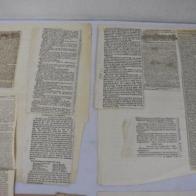1859 Newspaper Clippings (Pre Civil War) - Antique