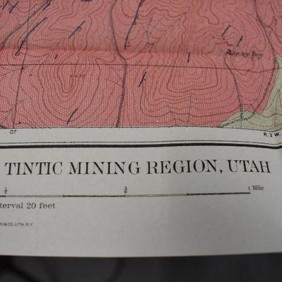 8 Antique Surveys/Maps: Iowa 1849, Wisconsin 1855, Utah 1897, Michigan 1896,