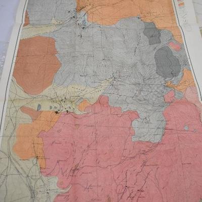 8 Antique Surveys/Maps: Iowa 1849, Wisconsin 1855, Utah 1897, Michigan 1896,