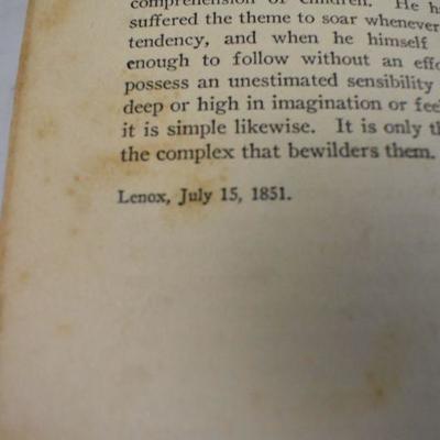 Wonder Book by Hawthorne. Antique 1851 Hardcover
