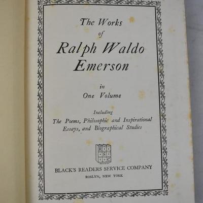 The Works of Emerson, Hardcover by Ralph Waldo Emerson, Aged Pages - Vintage
