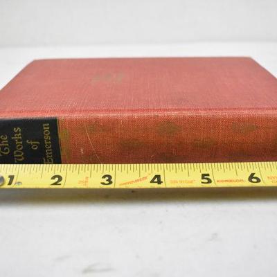 The Works of Emerson, Hardcover by Ralph Waldo Emerson, Aged Pages - Vintage