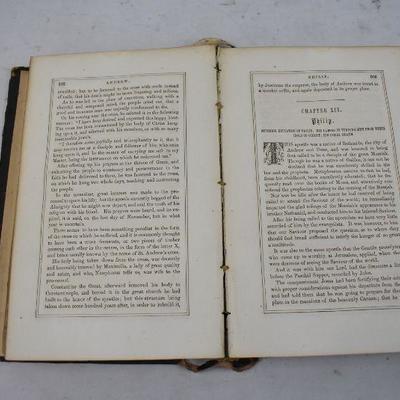 Antique 1860 Hardcover Book: Moses/Prophets, Christ/Apostles. Damaged & Fragile