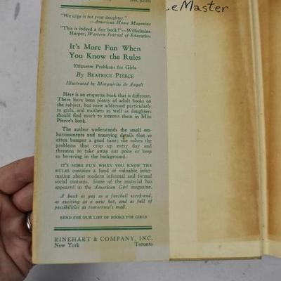 It's More Fun When You Know The Rules: Etiquette Problems for Girls VIntage 1935