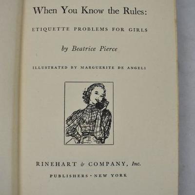 It's More Fun When You Know The Rules: Etiquette Problems for Girls VIntage 1935