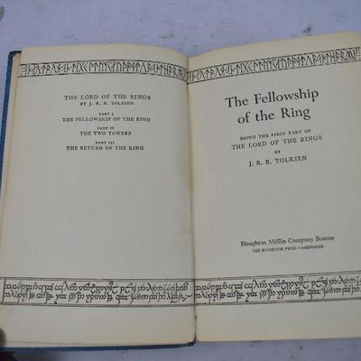 The Fellowship of the Ring First Edition. Hardcover JRR Tolkien with Map, 1950s