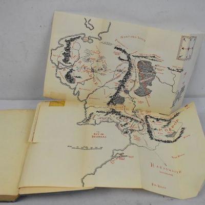 The Fellowship of the Ring First Edition. Hardcover JRR Tolkien with Map, 1950s