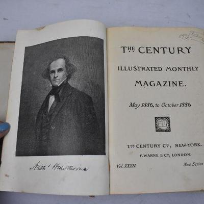 Antique 1886 The Century Magazine Hardcover Book