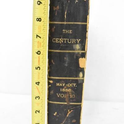 Antique 1886 The Century Magazine Hardcover Book