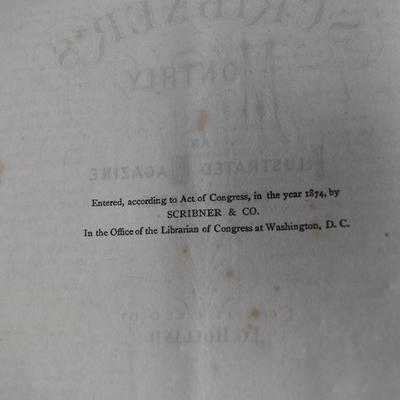 Scribner's Monthly Volume 9, Hardcover Book, Antique 1874