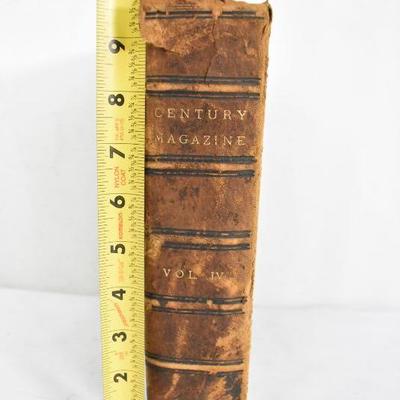 Century Magazine Volume IV, Hardcover, Antique 1883