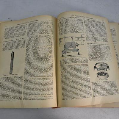 Electrical Engineer Hardcover Book, Antique 1890 Volume X
