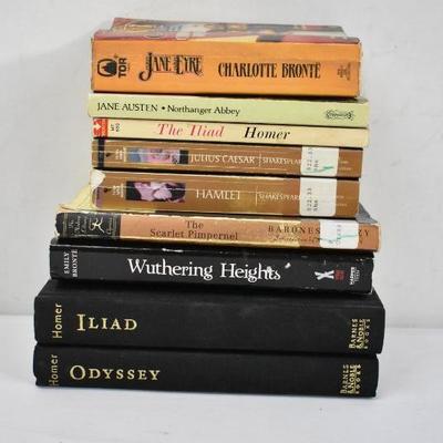 9 Fiction Books: Jane Eyre -to- Odyssey