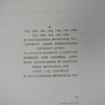 Large Vintage Hardcover Encyclopaedia Britannica World Atlas From 1956