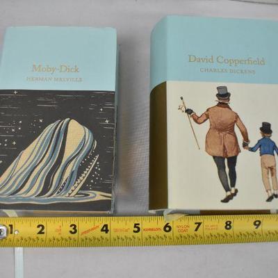 2 Matching Mini Hardcover Classic Books: Moby Dick & David Copperfield