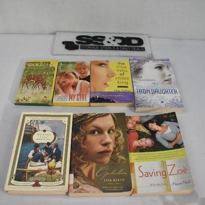 7 Paperback Fiction Books: Bambi -to- Saving Zoe