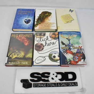 6 Hardcover Fiction Books: The September Sisters -to- Pokemon X&Y