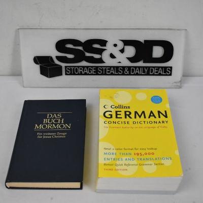 2 Books: German Dictionary & German Book of Mormon