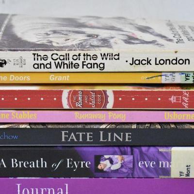 10 Books: 9 Fiction & 1 Journal: The Call of the Wild -to- Jane