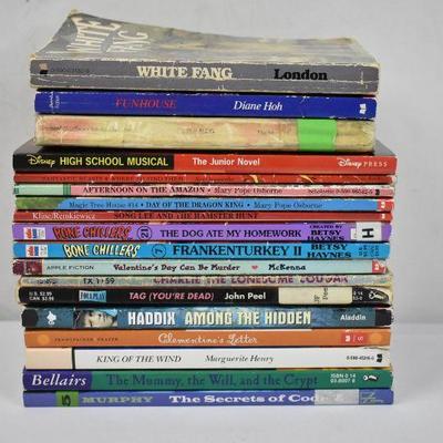 18 Paperback Kids Books: White Fang -to- The Secrets of Code Z