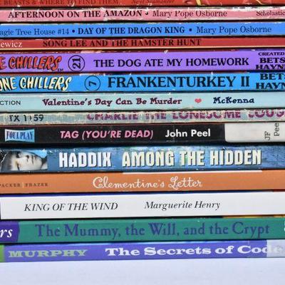 18 Paperback Kids Books: White Fang -to- The Secrets of Code Z