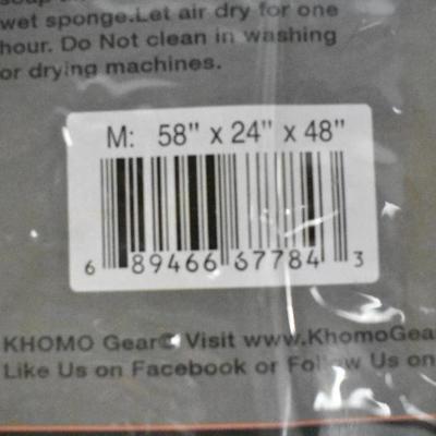 BBQ Grill Cover 58" x 24" x 48" Weatherproof Heavy Duty Medium - Black - New