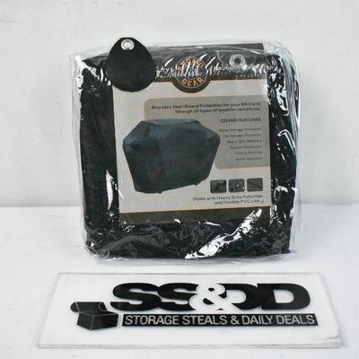 BBQ Grill Cover 58" x 24" x 48" Weatherproof Heavy Duty Medium - Black - New