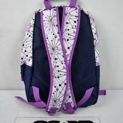 Eastsport Multi-Purpose Access School Backpack, Purple & Pink Starbursts - New