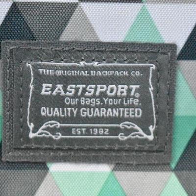 Eastsport Multi-Purpose Access School Backpack, Mint & Gray Triangles - New