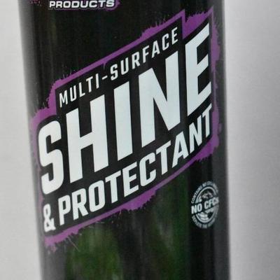 4 Piece Slick Products Car Detailing: Bottles Shine Protectant & Cloths - New