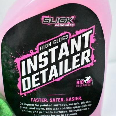 3 Piece Car Cleaning by Slick Products: Degreaser, Detailer & Green Mitt - New
