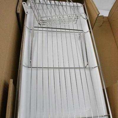 3-Tier Dish Draining Rack, Stainless Steel Adj, Large - New, Open Box, Complete