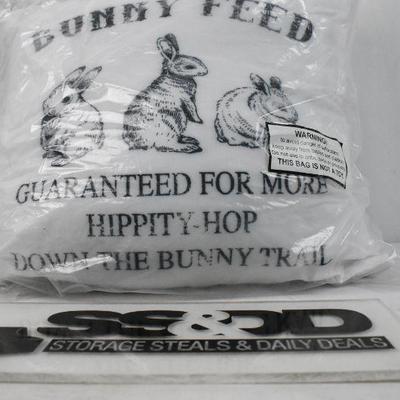 Bunny Feed Decorative Pillow 18" x 18" - New