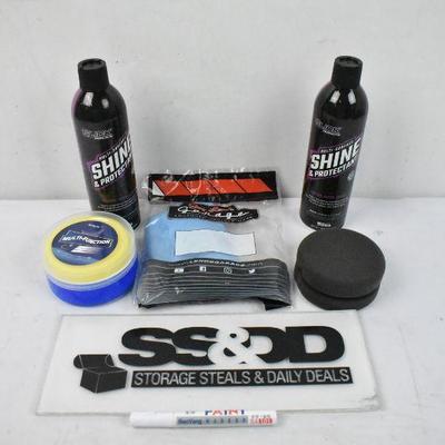 6 Piece Car Detailing: 2 Shine Protectant, Paint Pen, etc - New