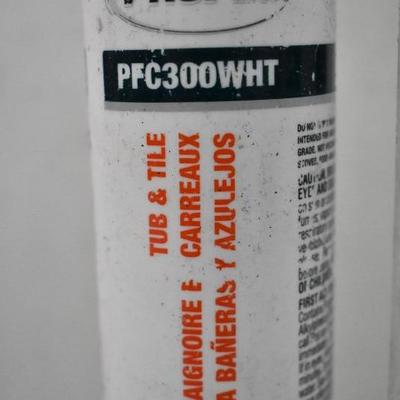 White Sealant for Tub & Tile, 3 Bottles, 10 oz Each, by ProFlo #PFC300WHT - New